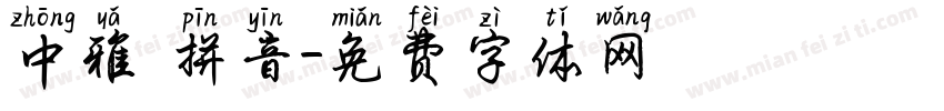 中雅 拼音字体转换